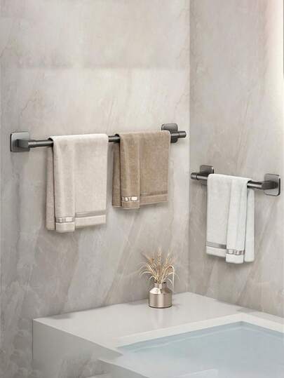 1 件重型浴室毛巾架，壁挂式，无需钻孔，适用于厨房毛巾悬挂、浴室淋浴、沐浴和家居整理、浴室配件、房间装饰、浴室装饰和配件