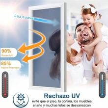 Pelcula de Ventana, 90x600 Vinil para Ventana Bloquea Calor Anti - Rayos Protector, Pelcula Adhesiva Privacidad Espejo Unidireccional para Sala Cocina Oficina Hogar 90x601cm - 90x601cm - Ver 3