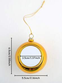 1PC Personalized Heat Transfer Printing Photo Circular Plastic Christmas Hanging Ball, Christmas Tree Decoration Hanging Ball, Pendant, Backpack Pendant, Home Decoration Pendant, Customized Photo Picture, Customized Product - Multicolor - View 6