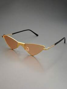 1 Cặp kính gọng kim loại họa tiết hình học, thời trang để đeo hàng ngày - Nhiều màu - Xem 1