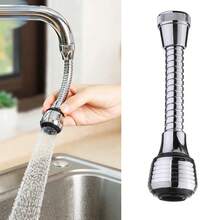 360 Degree Faucet Anti Splash Head Kitchen Water Saver Universal Rotating Bubbler Filter Nozzle Booster Nozzle Kitchen Tools - Bạc - Xem 1