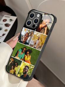 1pc Customized Photo Phone Case Compatible With Iphone 16 Pro Max/17 Pro Max/17 Air/17/15 Pro, S24 Ultra/S25, Suitable For Father, Mother, Couple, Pet, Child, Friend, Ideal Gift For Him, Her, Boyfriend, Girlfriend, Family, Friends, Grandparents, Anniversary, Birthday - Black - View 6