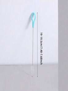 3pcs/5pcs Set Reusable Stainless Steel Cleaning Brush, Suitable For Cleaning Glass, Silicone, Metal Straws, Kitchen Supplies (Random Delivery)