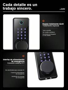 Cerradura Electrónica Inteligente automatica de sobreponer para puerta exterior| Chapa Digital Eléctrica | Celular, Huella, Código, Tarjeta, Llaves Físicas - por defecto - Ver 6