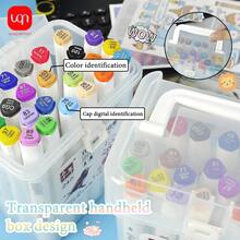 WUQIANNIAN 24 piezas Bolígrafo de marcado de colores con punta triangular de doble cabeza, escritura ultra fina, suave, para grafiti, dibujo a mano, marcado, útiles escolares, temporada de regreso a clases - Multicolor - Ver 4