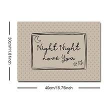 1 pieza Enmarcado/Sin marco Noche Noche Te Amo Cartel de arte de pared vintage Cita romántica de mediados de siglo Impresión en lienzo Decoración minimalista del Día de San Valentín Pintura retro para parejas, dormitorio, sala de estar, dormitorio, decoración del hogar moderna