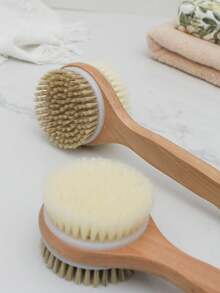 1 件长柄一体式沐浴刷，浴室淋浴刷背刷，软硬刷毛双面清洁刷，深层清洁无刺激，男女通用