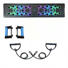 1 Set Multifunctional Push-Up Rack Training Board With Resistance Bands, Unisex Core & Chest Muscle Workout Equipment, Home Fitness Gear