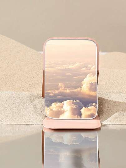 MINI Folding Makeup Mirror, Portable Compact held Cosmetic Spiegel Women, Small Desktop Vanity Purse, Travel, Home Quick Touch Ups, Office Desk, Vacation, Ideal Adults, Girlfriends, Wives Perfect Holiday Giving, Birthday s, Anniversary Presents view 2