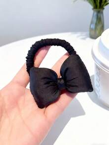 1pc Girls Sweet Style Leopard Print Bow High Elasticity Does Not Hurt The Hair Small Intestine Hair Ring Suitable For Daily Matching - Multicolor - View 5