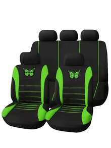 9/4/2 uniwersalne pokrowce na siedzenia samochodowe, ochraniacze z włókna poliestrowego na przednie siedzenia i tylną kanapę. Łatwe w montażu. Tylna kanapa zdejmowana. Pasuje do sedanów, tapicerki samochodowej, kompatybilny z poduszkami powietrznymi. Zestaw 9 szt. zawiera: 2 pokrowce na przednie siedzenia, 1 pokrowiec na oparcie, 1 pokrowiec na tylną kanapę, 5 pokrowców na zagłówki. Zestaw 4 szt. zawiera: 2 pokrowce na przednie siedzenia, 2 pokrowce na zagłówki. - Motyl - Zobacz 23