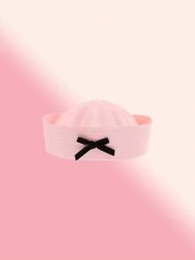 1 pièce Casquette de marin infirmière avec nœud papillon, design d'écharpe de marin rose, légère et confortable à porter, parfaite pour les fêtes à thème, le cosplay, les sorties quotidiennes et les cadeaux de vacances