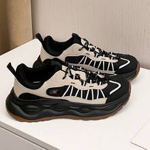 Retro Thick-Soled Outdoor Non-Slip Hiking Sneakers Women - L567 Beige Black - View 5