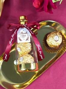 创意透明香槟瓶造型糖果盒带礼盒结婚喜糖盒 - 彩色 - 查看 7