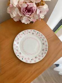 8-Inch Ceramic Plate, Household Tableware, Dish For Food, Cake, Snack, Dessert, Fruit, Salad - Multicolor - View 9