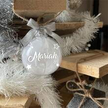 1pc Customized Personalized Christmas Ball, Personalized Christmas Tree Decoration, Christmas Party Wedding Guest Gift, Holiday Gift, Customized Christmas Ornament - Multicolor - View 11