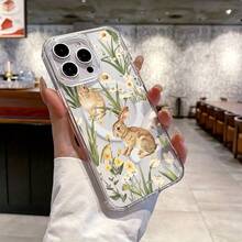 Funda magnética para phone 11/12/13/14/15/16/Pro Max. Diseño con conejito de Pascua clásico. Resistente, compatible, a prueba de golpes, de silicona. Elegante, duradera y fácil de usar - transparente - Ver 2