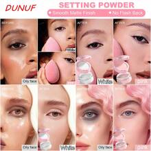 DUNUF Oil Control Setting Powder,Micro-Fine Texture, Long-Lasting Matte Finish, Pore-Minimizing & Smoothing Fine Lines, Waterproof Sweatproof, Suitable For Daily, Party,Christmas Holiday Gift. - 彩色 - 查看 7