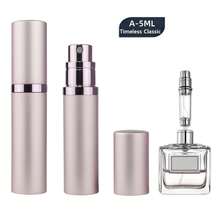 1pc Redesigned Perfume Spray Bottle, Portable Perfume Refillable Atomizer, Bottom Fill Mini Spray Travel Perfume Bottle, Pump Fills Directly From The Bottom Without Removing The Cap, 100% Pure Glass Inner Bottle, With A Visible Window So You Can Easily Know How Much Perfume Is Left, Available In 5ml / 8ml /10ml