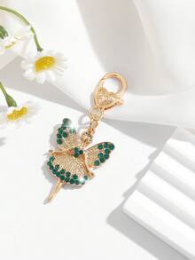 1pc Fashionable Glamorous Cute Angel Fairy Keychain Pendant, Decorated With Rhinestones, Suitable For Women Car Keys, Bags Decoration Bag Charms Car Accessories Teacher Friend Sister Gift Ideas - Multicolor - View 9