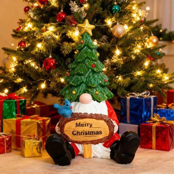 1 pieza Decoración de árbol de Navidad, Adorno de Navidad de resina, Decoración de ambiente, Regalo de Navidad, Decoración de escritorio