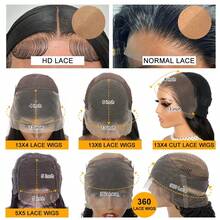 NARNI 30 32 Inch 250 Density 360 Deep Wave Lace Front Wigs Human Hair Invisi Strap HD Full Lace Front Wigs Human Hair Pre Plucked With Drawstring Glueless Curly Human Hair Wig For Women Natural Color - Natural Black - View 12