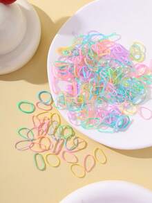 500pcs Colorful Candy-Colored Baby Hair Scrunchies, Cute Baby Hair Ties, Baby Hair Accessories