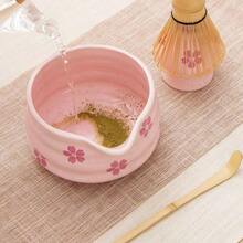 1pc/2pcs/3pcs/4pcs/5pcs Matcha Set, Cute Matcha Set Including 1 Matcha Bowl, 1 Matcha Spoon, 1 Matcha Stand, 1 Bamboo Scoop, 1 Sifter. 5pcs Matcha Set, Suitable For Matcha Lovers And Beginners, Perfect For Preparing Matcha Latte Beverage Ritual At Home Or Restaurant - Pink - View 5