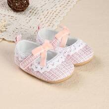 1 Pair Infant Girl Princess Shoes, Soft Bottom Toddler Shoes, 0-1 Years Old, 6-8 Months, 9-12 Months, Suitable For 100 Days, 1st Birthday - Pink - View 10
