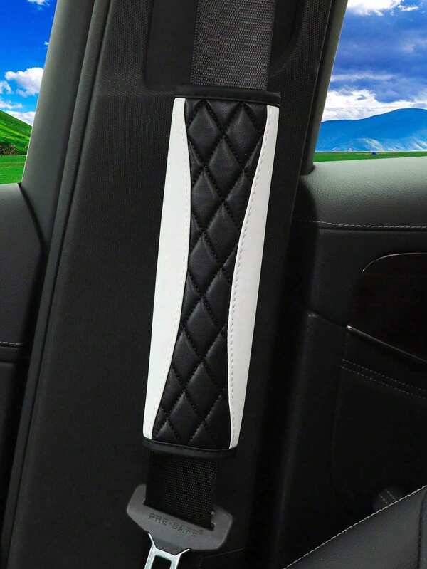 1Pc PU Leather Car Seat Belt Shoulder Pad Cover - Comfortable Pressure Relief & Anti-Scratch Design, Soft Protective Sleeve, Universal Fit Easy Installation, Car Accessories, Car, Car Decor, Car Interior Accessories, Car Essentials, Car Stuff