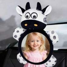 Baby Cloth Book With Convex Mirror, Vision Training Toy With Mirror For Stroller, Crib Hanging