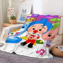 Cartoon Cute P-Plim P-Plim Blanket Warm And Soft Suitable For Bedroom Living Room Sofa Bed Office Travel Camping3.Jpg - 白色 - 查看 1