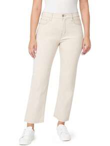 Kensie Jeans The Ella High-Rise Straight Leghalloween - Natural - View 1