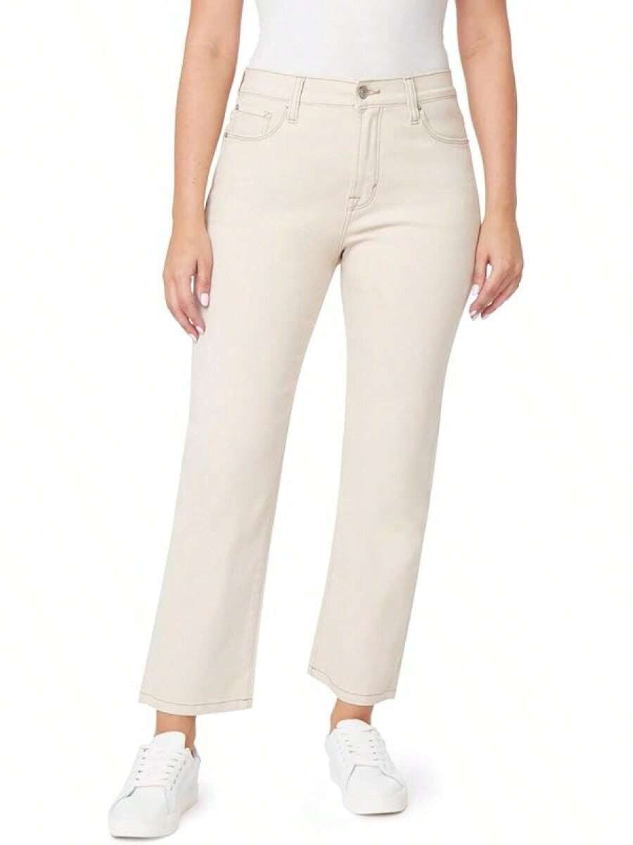 Kensie Jeans The Ella High-Rise Straight Leghalloween - Natural - View 1