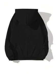 Slayr Women's Black Long Sleeve Pullover Hoodie With Cool Attitude Slogan American Streetwear, Casual New Year & Valentine's - 黑色 - 查看 2