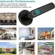 Cerradura Inteligente Electronica, [0.3s Desbloquear], 5 en 1 Huella Digital/Tarjeta IC/Contraseña/APP/Llave Mecánica Chapa Inteligente, Código de Privacidad, para Hogar, Hotel, Oficina - 1 - Ver 4