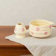 Set de Matcha de 1 pieza/2 piezas/3 piezas/4 piezas/5 piezas, Lindo set de Matcha que incluye 1 tazón de Matcha, 1 cuchara de Matcha, 1 soporte de Matcha, 1 cuchara de bambú, 1 tamiz. Set de Matcha de 5 piezas, adecuado para amantes del Matcha y principiantes, perfecto para preparar el ritual de la bebida de Matcha Latte en casa o en un restaurante