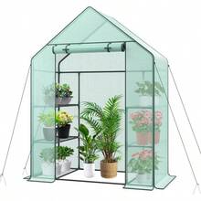 Portable Greenhouse 3 Tier 6 Shelve Walk-In Mini Green House For Planter Outdoor - Default - View 1