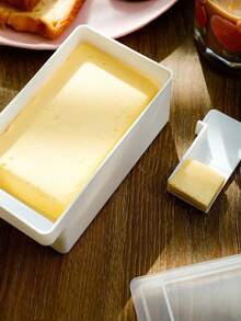 1 Butter Tray With Lid And Cutter Suitable For Countertop, Butter Rack Container With Lid, Multifunctional Butter And Cheese Storage Box With Lid, Handle And Easy To Cut Slicer, Butter Tray For Refrigerator Storage - Perfect For Freshness, Slicing, And Seasoning Organization In The Kitchen