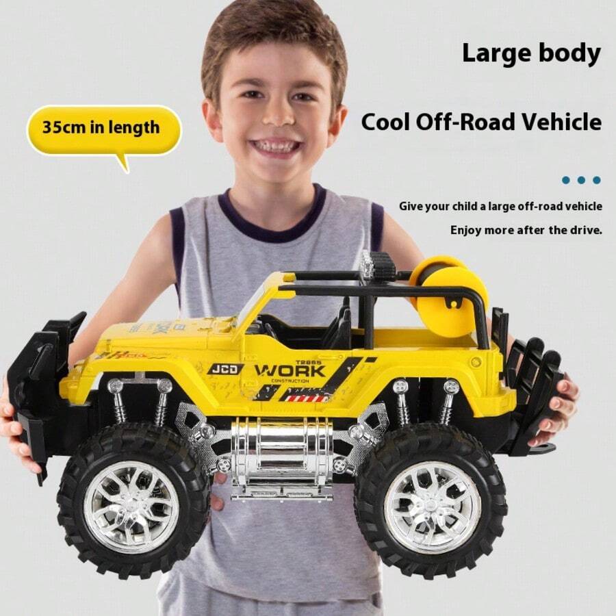 1pc 2025 New Off-Road Toy Car Inertial Large Beach Truck Pickup Truck Car Model, Birthday Gift, Christmas Gift, Gift, Perfect Gift, Present - Multicolor - View 1