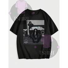 Camiseta Street Grand National Tour Kendrick Lamar SZA Fãs Style Moda De Rua Streetwear Moda Urbana Unissex Masculino Feminino 100% Algodão Top Premium Streetwear Lançamento Envio Imediato Varias Cores!! Plus Size - Preto - Visão 1