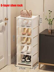 1 Piece 4/5/6/7/8 Tier Shoe Rack, Simple Shoe Storage Cabinet, Home Entryway Organizer, Space Saving For Small Apartments And Dorms