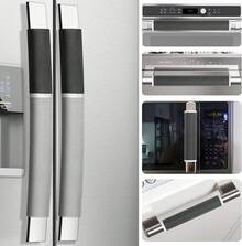 MRKG Refrigerator Door Handle Covers, Washable Without Fading Or Cracking, Keep Your Kitchen Appliance Clean From Smudges, Drips, Food Stains, Oil, 2 Pieces (Black) - Grey/Black - View 11