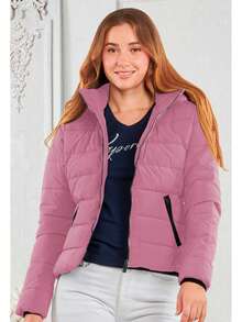 Women Winter Coats - 粉色 - 查看 1