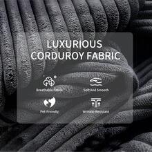 NIZULA FOAM 135'' Cloud Sectional Couch With L-Shaped Recliner,(Gray) Boneless Corduroy Sofa With Deep Seat, Modern Modular Couch For Living Room, No Assembly Required, Comfy Plush Corduroy Fabric,Sofa De Sala,Couch,Sofa Cama,Muebles Para Sala,Couch For Living Room, Living Room Furniture, Muebles, Bedroom Furniture Set, Recliner Chair For Adult, Living Room Set Furniture. - 灰色 - 查看 6
