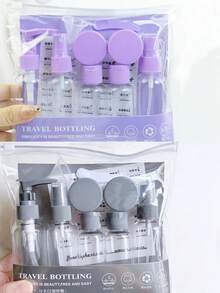 Zestaw butelek podróżnych 12/10/7 szt., używany do kosmetyków, szczelny pojemnik wielokrotnego użytku, niezbędny dodatek podróżny, sezon powrotu do szkoły #Halloween # Boże Narodzenie