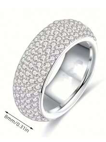 1 件男女通用嘻哈夸张全镶锆石戒指，小众高端指环 - 戒指 - 查看 4