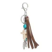 1 Piece Mother's Day 2026 Unisex Western Style Keychain, Special Limited Edition, Premium Quality Top Rated, Brown Tassel Cross Pendant Feather Ornament, Heavy Metal Chain Vintage Ranch Style, Durable Accessory For Backpack Car Key Decor Daily Use Festive Occasion, Best Mom Gift Gift For Mom Mothers Day Gift Mommy Gift Gift For Grandma Mum Gift Sentimental Thank You Mom Gift Mothers Day Accessories Heartfelt Unique Surprise Gift For Mom - 1個 - 查看 5