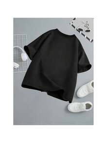 Koszulki dla młodych dziewcząt - Czarne - Zobacz 2