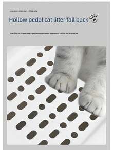 Large Dual-Use Enclosed And Semi-Enclosed Litter Box With Splash Guard, Deodorizer And Dual Entry - Grey - View 5